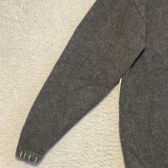 Vintage Ugly Christmas Sweater Grey Knit Ramie Cotton Blend Size Small Crew Neck - Picture 14 of 15